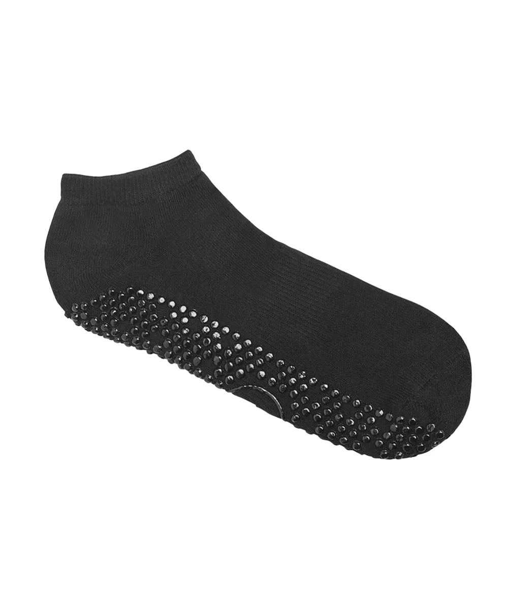 Low Rise Ankle Grip Socks - Classic Black