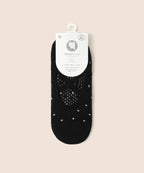 Ballet Non Slip Grip Socks - Black Polka