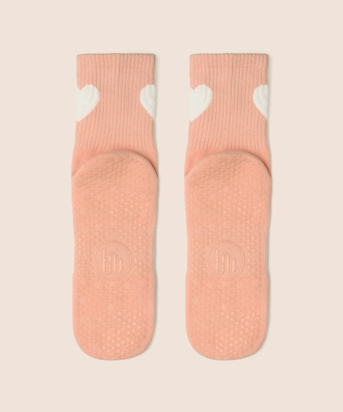 Crew Non Slip Grip Socks - Strawberry Heart
