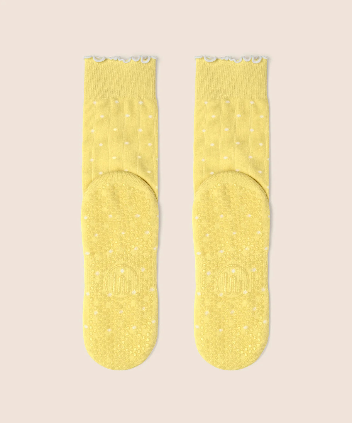 Crew Non Slip Grip Socks - Buttercream Spots