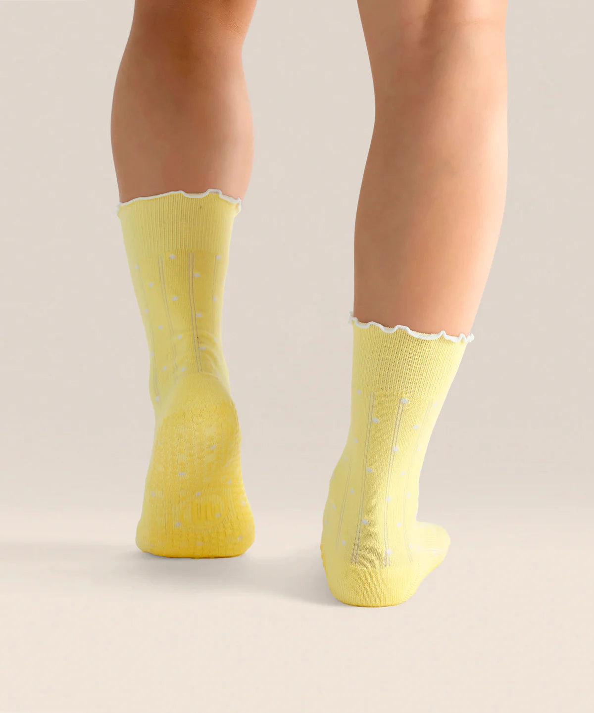Crew Non Slip Grip Socks - Buttercream Spots