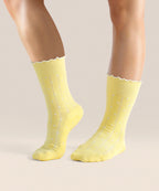 Crew Non Slip Grip Socks - Buttercream Spots