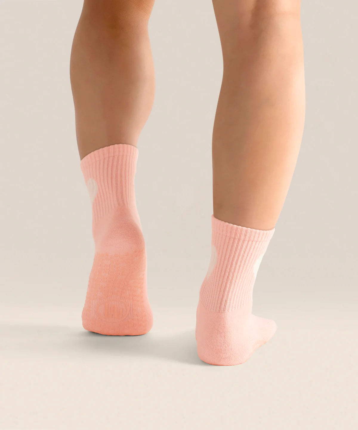 Crew Non Slip Grip Socks - Strawberry Heart