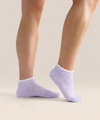 Low Rise Ankle Grip Socks - Lavender Spots