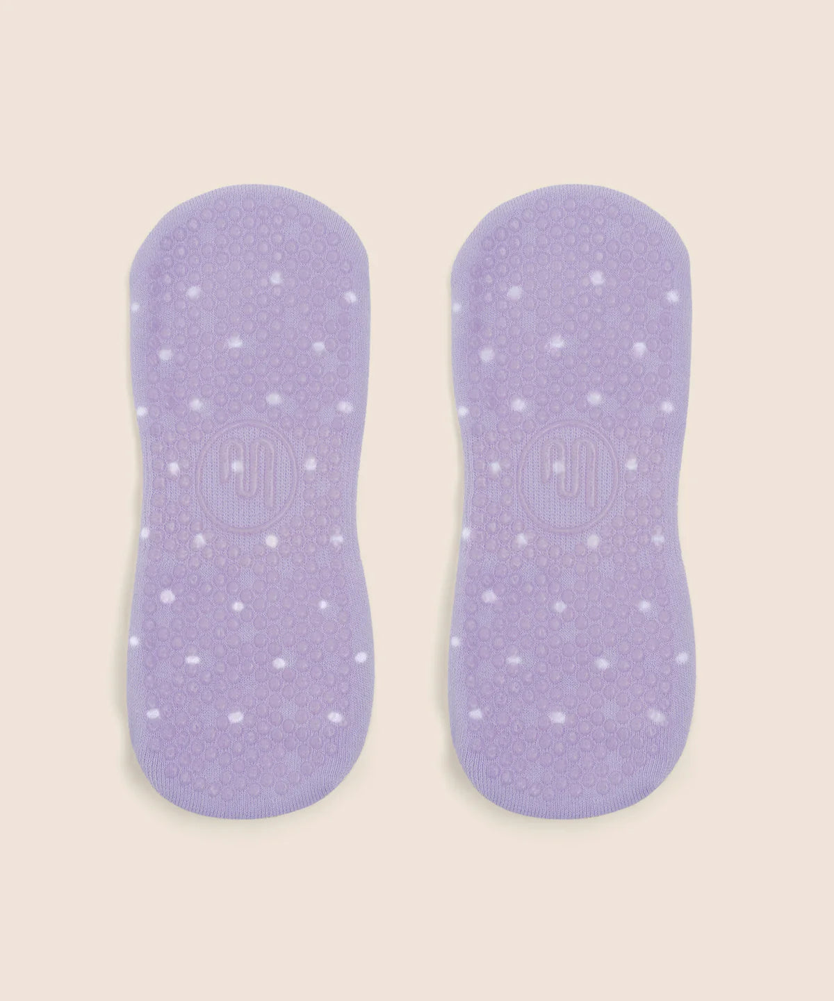 Low Rise Ankle Grip Socks - Lavender Spots