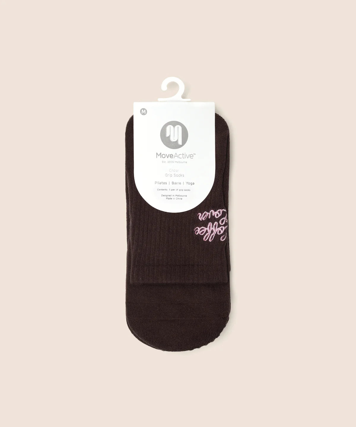 Crew Non Slip Grip Socks - Coffee Lover