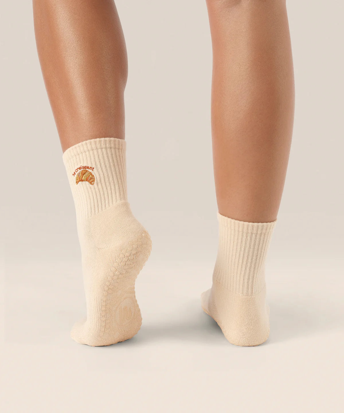 Crew Non Slip Grip Socks - Le Croissant