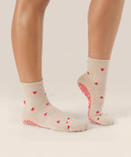 Crew Non Slip Grip Socks - Love Me