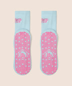 Crew Non Slip Grip Socks - Pilates Club Blue