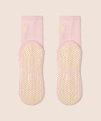 Crew Non Slip Grip Socks - Pilates Club Pink