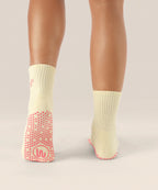 Crew Non Slip Grip Socks - Pilates Club Yellow