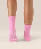 Crew Non Slip Grip Socks - Speckled Candy