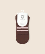 Crew Non Slip Grip Socks - Sporty Stripe Espresso