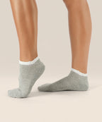 Low Rise Ankle Grip Socks - Marle Grey