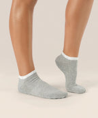 Low Rise Ankle Grip Socks - Marle Grey