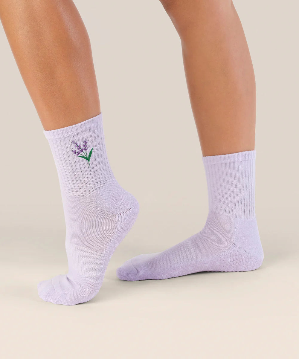 Crew Non Slip Grip Socks - Lavender Haze