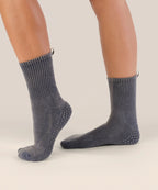 Crew Non Slip Grip Socks - Vintage Rib Navy