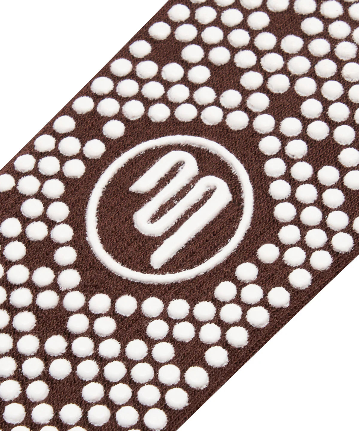Crew Non Slip Grip Socks - Pilates Club Brown