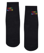 Crew Non Slip Grip Socks - Signature Rainbow Black