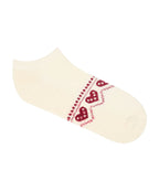 Low Rise Ankle Grip Socks - Alpine Heart Oat