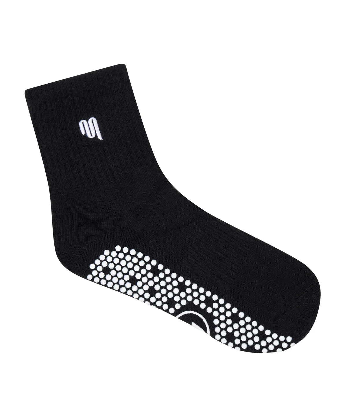 Crew Non Slip Grip Socks - MoveActive Black