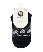 Crew Non Slip Grip Socks - Alpine Heart Midnight