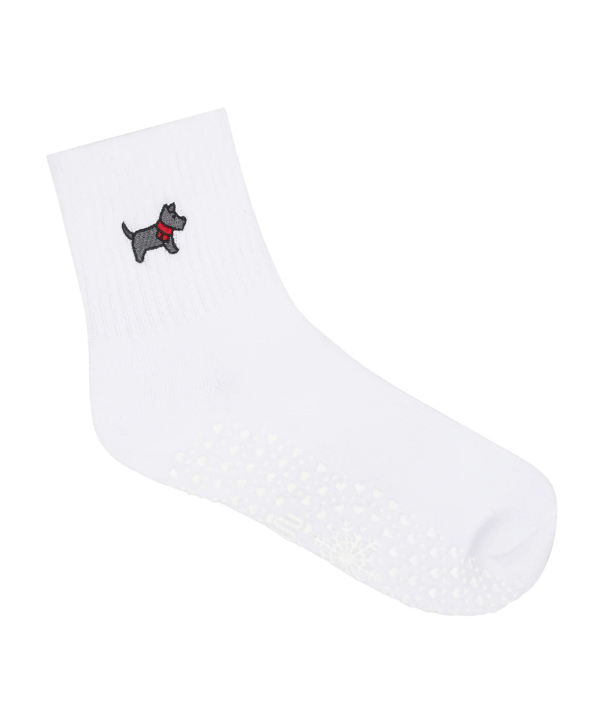 Crew Non Slip Grip Socks - Cosy Pup Ivory