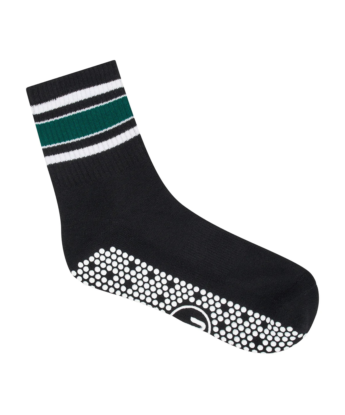 Crew Non Slip Grip Socks - Midnight Emerald Stripe