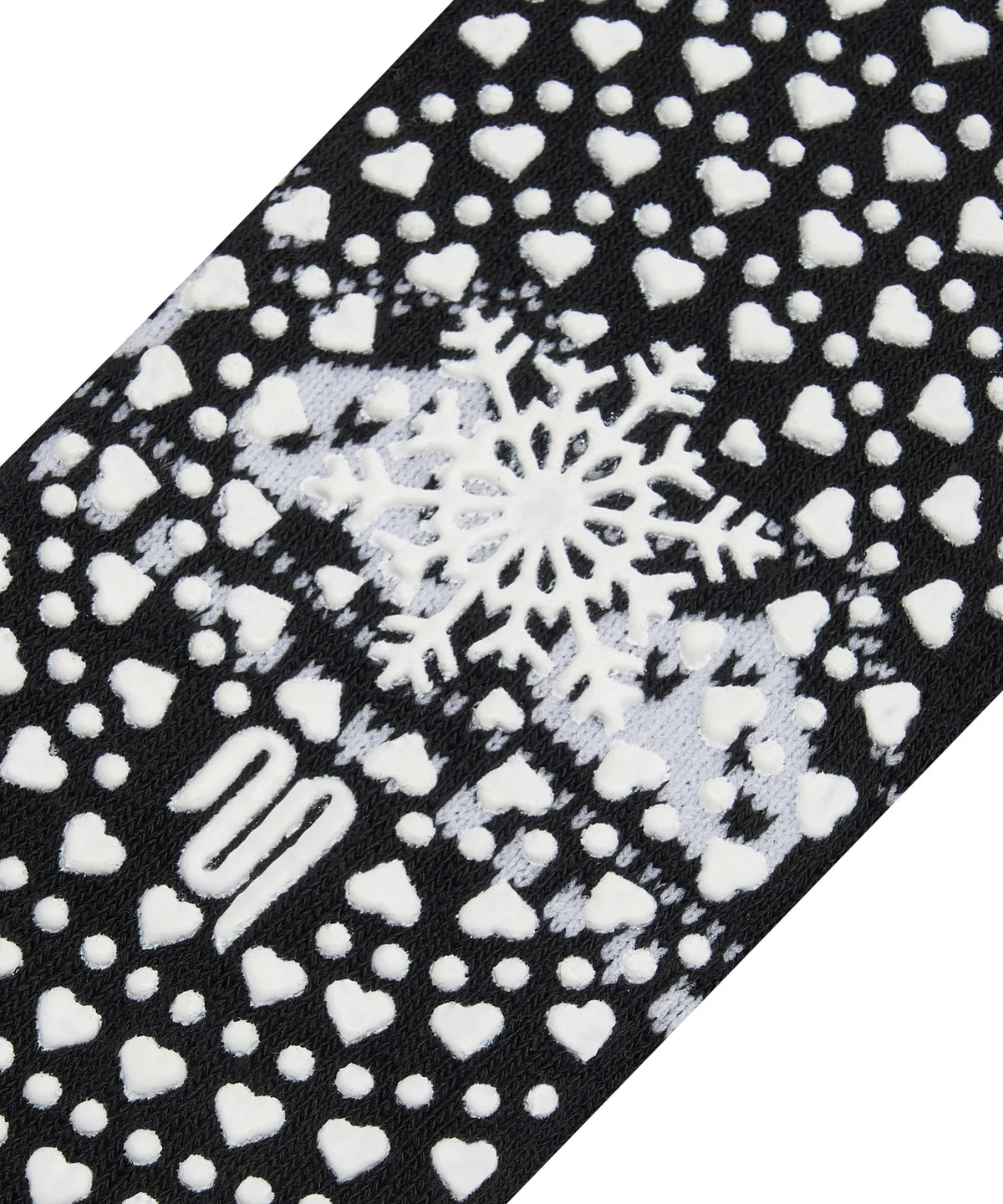 Low Rise Ankle Grip Socks - Alpine Heart Midnight