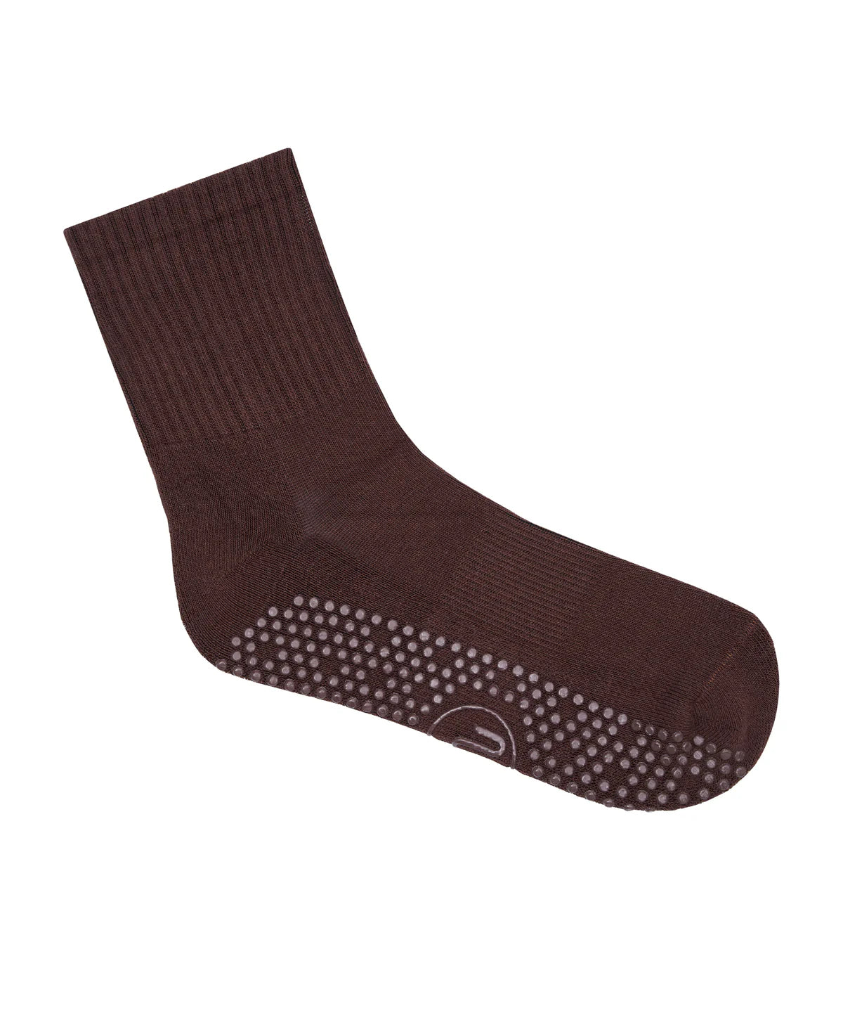 Crew Non Slip Grip Socks - Espresso