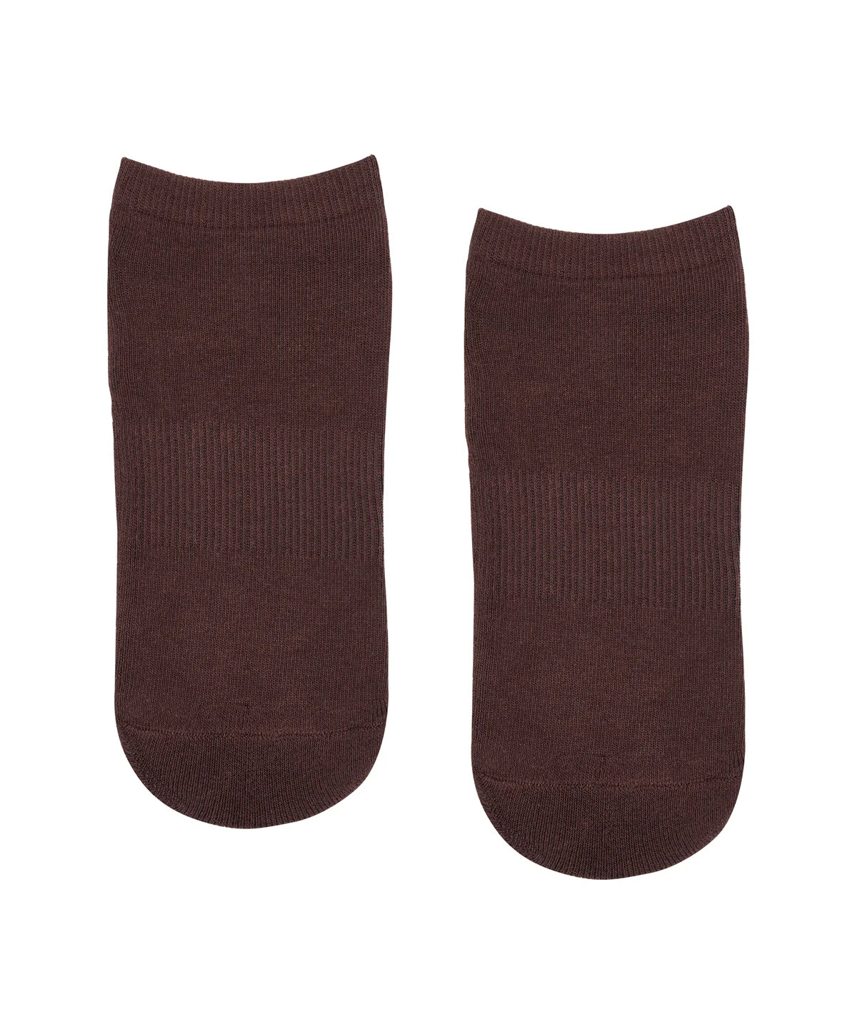 Low Rise Ankle Grip Socks - Espresso