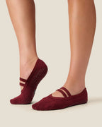 [MoveActive] Ballet Non Slip Grip Socks - Cabernet
