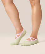 Ballet Non Slip Grip Socks - Sage Petal