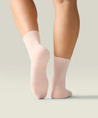 Crew Non Slip Grip Socks - Soft Pink