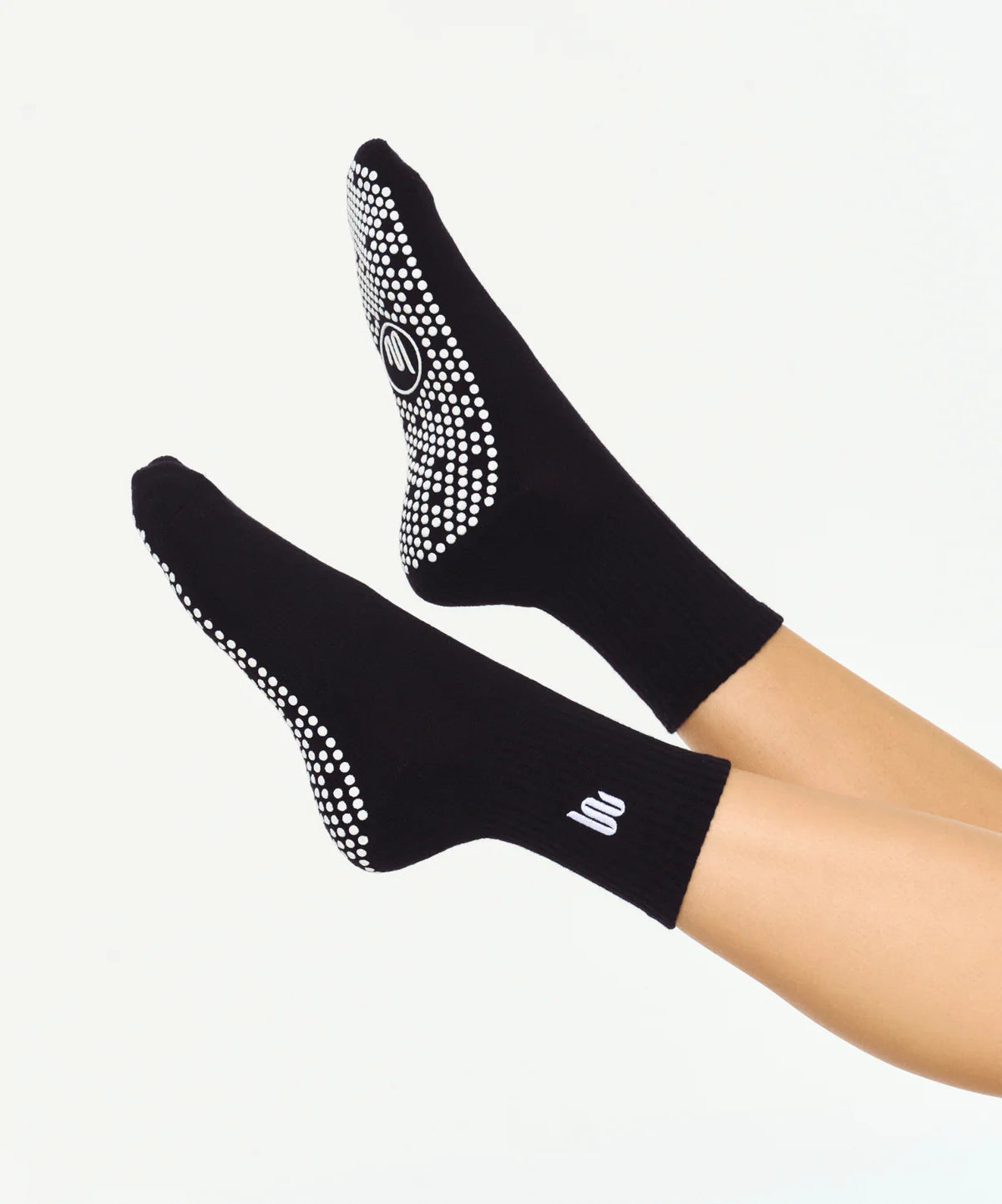 Crew Non Slip Grip Socks - MoveActive Black