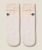 [MoveActive] Crew Non Slip Grip Socks - Blueberry Ruffle Oat