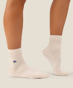 [MoveActive] Crew Non Slip Grip Socks - Blueberry Ruffle Oat