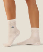 [MoveActive] Crew Non Slip Grip Socks - Blueberry Ruffle Oat