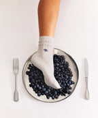 [MoveActive] Crew Non Slip Grip Socks - Blueberry Ruffle Oat