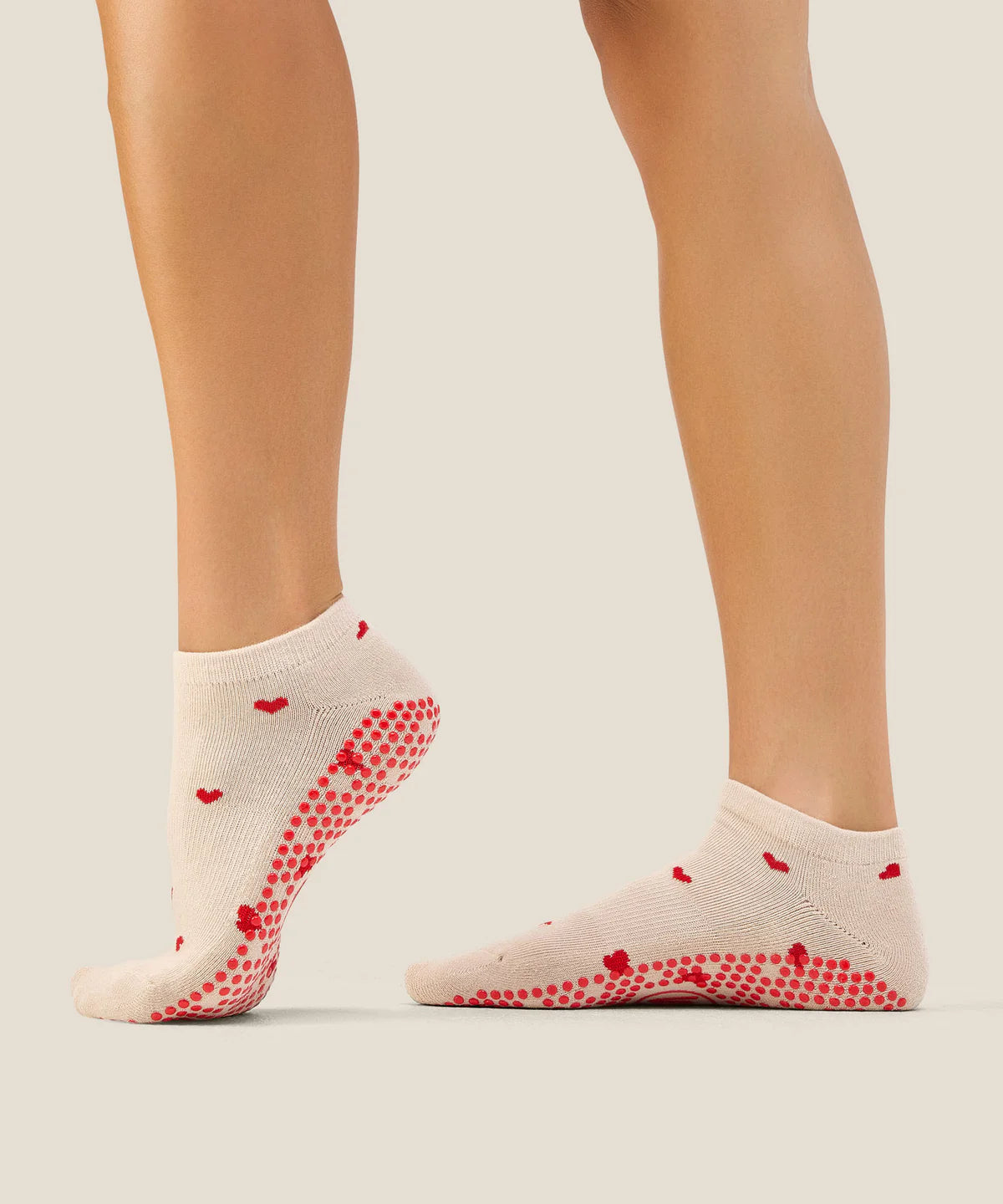 Low Rise Ankle Grip Socks - Love Me