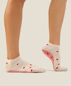 Low Rise Ankle Grip Socks - Love Me