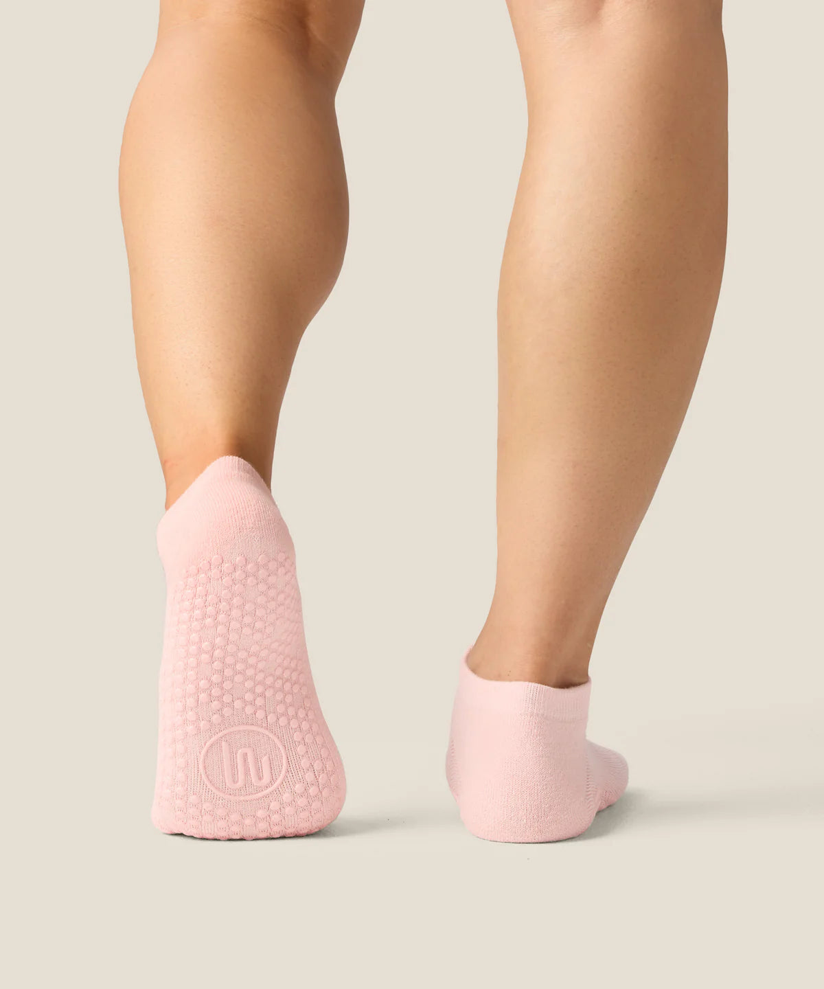 Low Rise Ankle Grip Socks - Sweet Pink