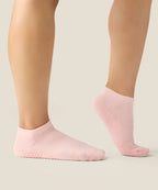 Low Rise Ankle Grip Socks - Sweet Pink