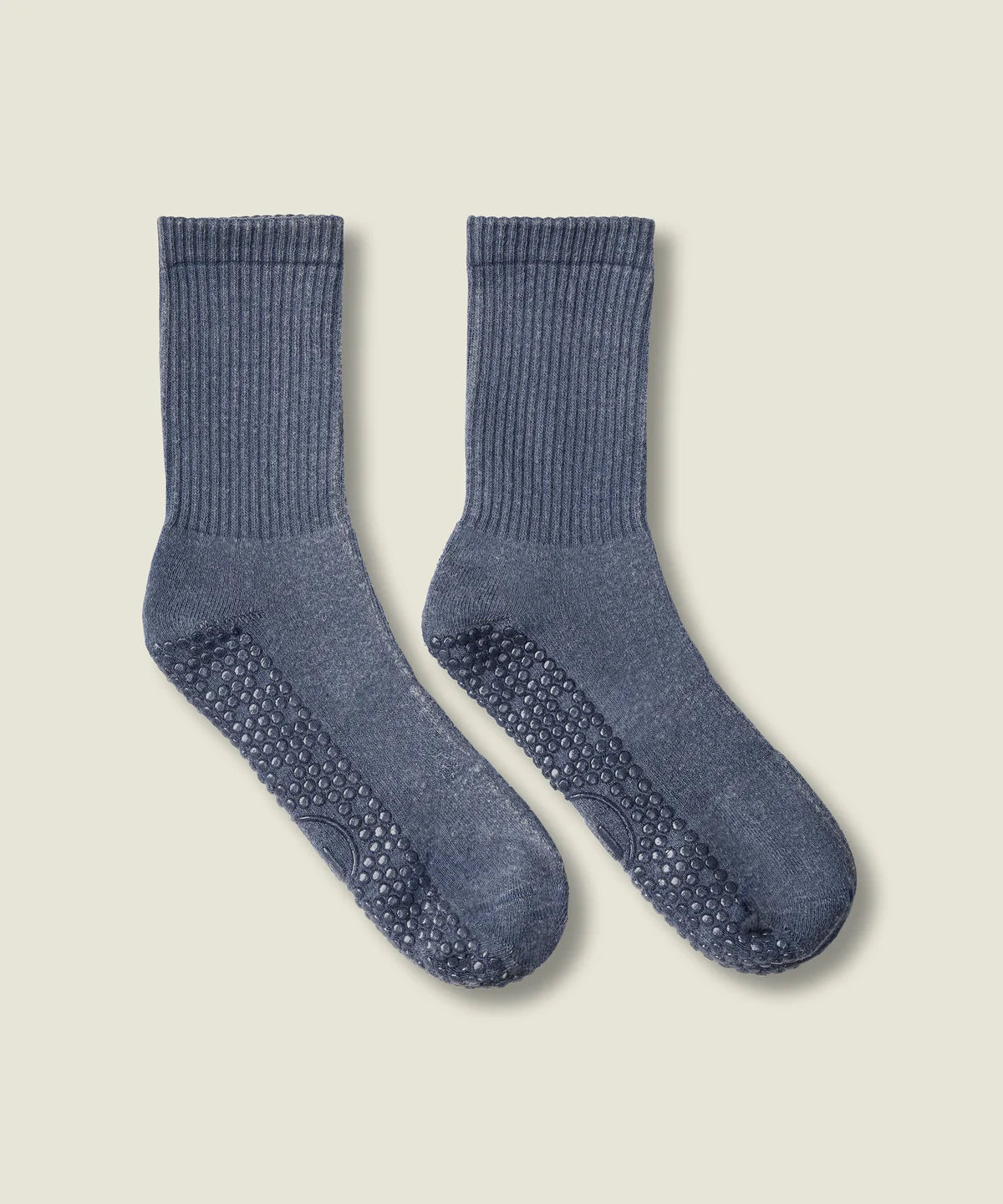 Crew Non Slip Grip Socks - Dusty Denim