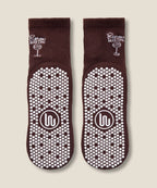 Crew Non Slip Grip Socks - Espresso Martini