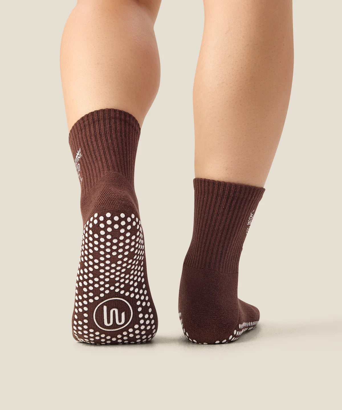 Crew Non Slip Grip Socks - Espresso Martini