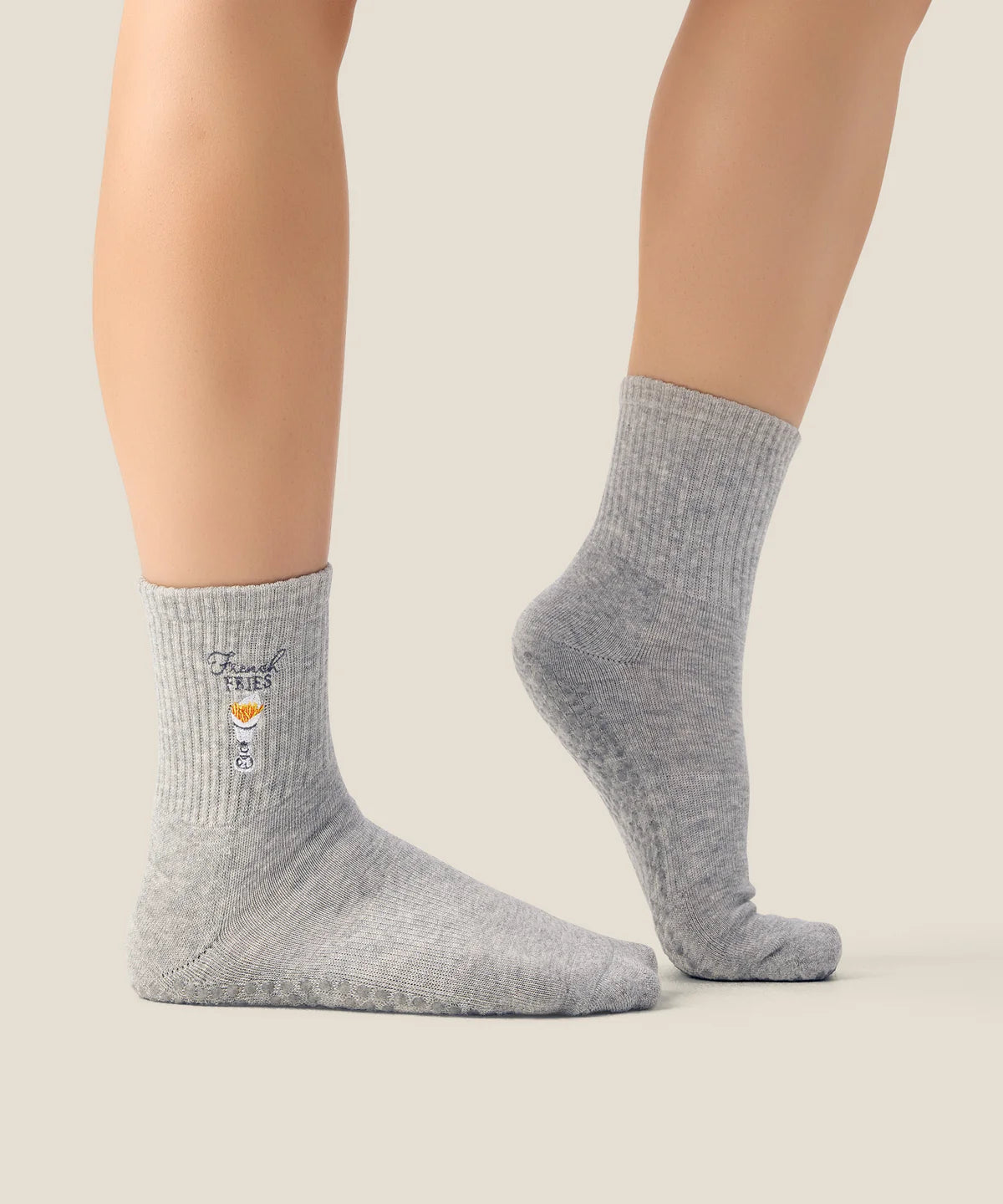Crew Non Slip Grip Socks - French Fries