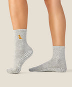 Crew Non Slip Grip Socks - Golden Retriever Grey Marle