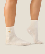Crew Non Slip Grip Socks - Pug Oat