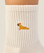 Crew Non Slip Grip Socks - Pug Oat